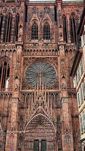 Strasbourg Cathedral boasts a 424-year construction period, was the world's tallest building for over two centuries, and features a unique single spire, a daily-performing astronomical clock, and historically important stained-glass windows hidden during World War II. #alsace #strasbourg #VisitFrance | The amazing places