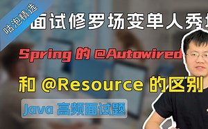 【Java面试】面试修罗场变单人秀场！Spring中的@Autowired和@Resource的区别