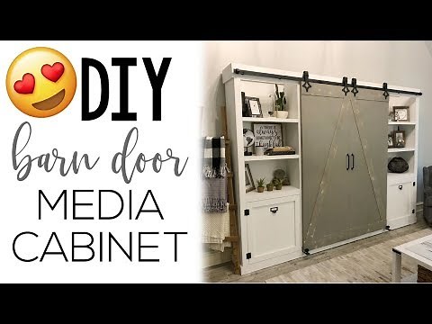 DIY Sliding Barn Door Media Console