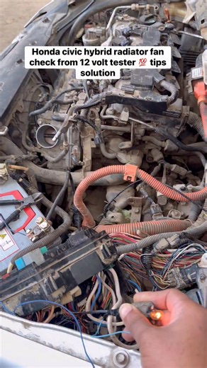 Rohail auto electrician786 on Instagram: "Honda civic hybrid radiator fan check from 12 volt tester 💯 tips solution #MechanicTips #DIYCarRepair #automobile #fblifestyle #autofans"