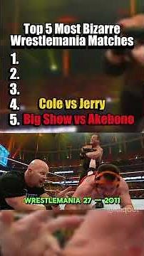 The top 5 most bizarre wrestlemania matches. #wwe #wrestling #prowrestling #sportsentertainment