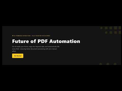PDFFILLR.AI: AI-Powered PDF Auto-Fill Platform Demo & Complete Tutorial