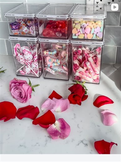 A Valentine’s candy restock we can all fall in love with!💖SHOP online: https://container.store/4kexJ6E @getzorganized used @thehomeedit pantry canisters to keep treats fresh, visible, and perfectly organized. Find The Home Edit Collection exclusively at #TheContainerStore. | The Container Store