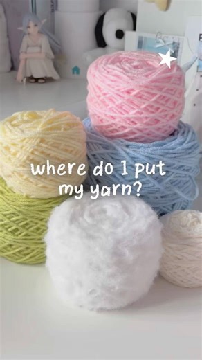 my yarn storage 🧶