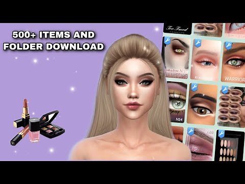 *UPDATED* SIMS 4 MAKEUP CC FOLDER+DOWNLOAD//500 ITEMS AND GIVEAWAY!