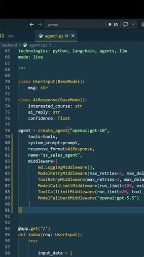 Model Retry & Tool Retry Middleware in AI Agents 🚀 | LangChain Explained