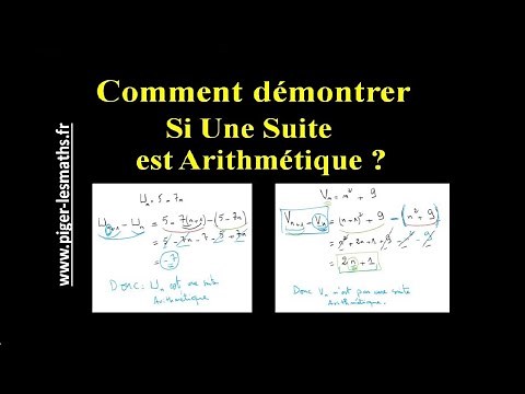 Démontrer qu'une suite est Arithmétique | 2 Exemples Corrigés | Pigerlesmaths