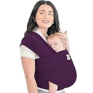 KeaBabies Baby Wrap Carrier - All in 1 Original Baby Carrier Newborn to Toddler Sling, Easy to Wear, Hands Free Bonding, Lightweight, Breathable Infant Wraps (Royal Purple)