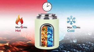 Thermo Food Jar, 20OZ Stainless Steel Vacuum Insulated Lunch Containers with Spoon, Wide Mouth Thermo for Hot Food for Adults (Green)