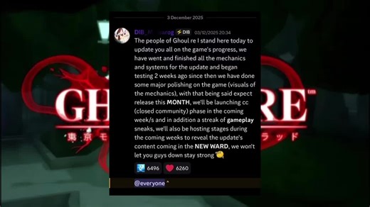 Nostalgia for Ghoul Re in Roblox