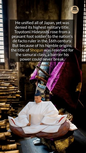 He conquered Japan but could not conquer its class system. #history #historyfacts #samurai #japan | Ancienta