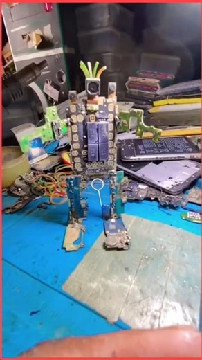How to make robot 🤖 using mobile circuit #diyprojects #homemadediy #robot