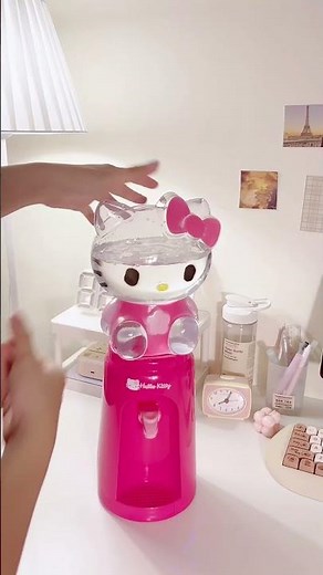 I found a 0$ Hello Kitty Water Dispenser from TemuIs that so cute ? 🥹🫶 #deskaesthetic