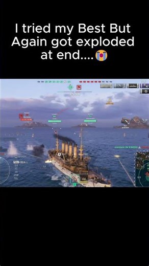 This happen Another time again got explode at end..😭 #shorts #worldofwarships