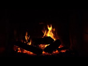 Night Fireplace with Crackling Fire Sounds 🔥Cozy Fireplace 4K. Dark Fireplace Noises Black Screen