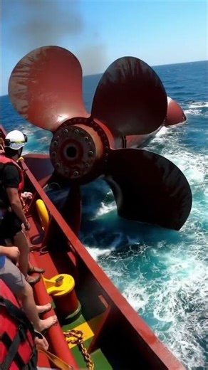 Have you ever seen a ship propeller explode? 💥 #sea