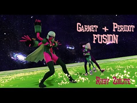 [Steven Universe] Garnet + Peridot fusion animation : Ruby Zoisite