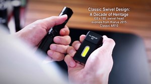 klarus E8 180° Swivel Head & Triple-Light Pocket Flashlight - 1000 Lumens, Rechargeable, IPX6 Waterproof, Magnet, Clip (EDC)
