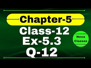 Class 12 Ex 5.3 Q12 Math | Differentiability | Q12 Ex 5.3 Class 12 Math | Ex 5.3 Q12 Class 12 Math