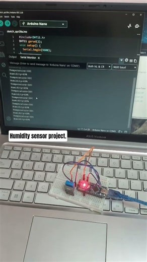 Humidity sensor project. #remix #arduino #arduino #lifeisbutadream #whowillbemylifepartnerta #ardui.