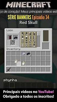 Banners Series - 34 - Red Skull - TUTORIAL How to make banners in Minecraft!