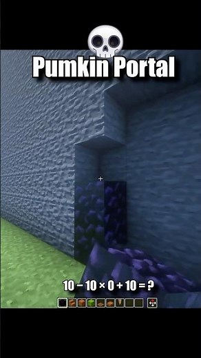 Minecraft Pumkin Portal 💀 #minecraft #shorts