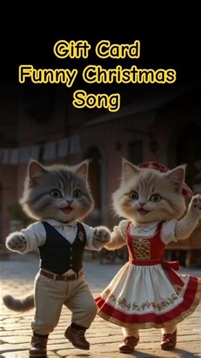 GIFT CARD FUNNY XMAS SONG - Dancing Cats #youtubeshorts #christmas #cat #enjoy #music #song
