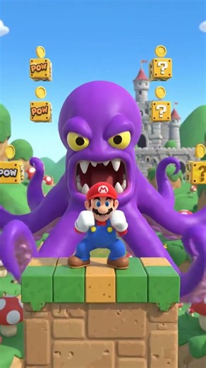 Mario vs Giant Octopus 🐙 #ai #aivideo #vfx #trending