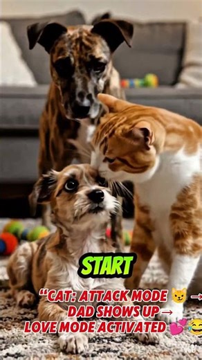 Cat Attacks Puppy… Then Instantly Falls in Love 😂❤️ #Unexpected#usa