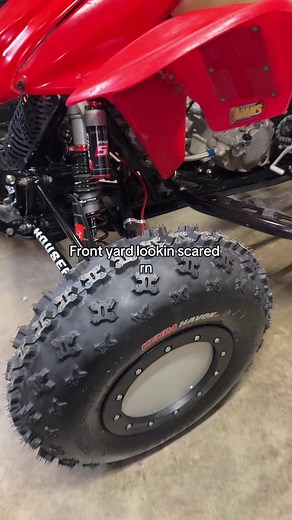 These things look so good on the Honda #fresh #yard #tires #savesportquads