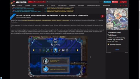 Patch 9.1: Höhere Animabelohnungen durch neue Ruhmstufen! [World of Warcraft: Shadowlands]