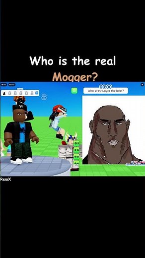 mogger drawing challenge be like #roblox #viral #edit #