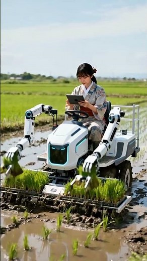 Rice Planting Innovation | High-Tech Farming Robot 2025 #shorts #agriculture #farming #automobile