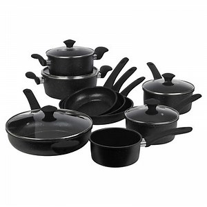 Pressed Carbon Saucepans Casserole Pots Frying Pans Induction Soft Touch Handles  | eBay UK