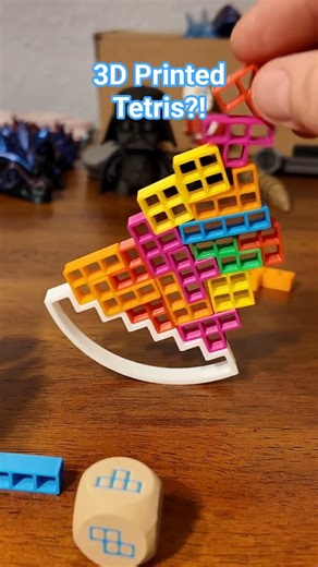 3D Printed Tetris Balance Game #3dprinting #bambulab #3dprinted #tetris #balancegame