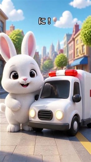 白い救急車はどこ？🚑 かくれんぼ はたらくくるまクイズ！【子供向け知育】 #shorts