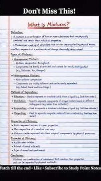 What is a Mixture? | Definition, Types & Examples | Chemistry
