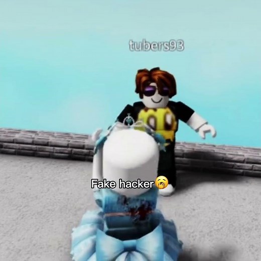Real hacker vs fake hacker #roblox #edit