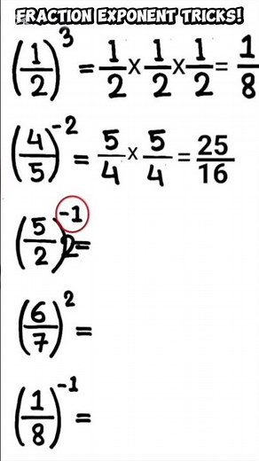 Master Fraction Exponents in Seconds! ⚡ (Math Hack)