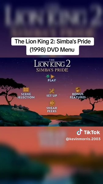 Exploring The Lion King 2: Simba's Pride DVD Menu