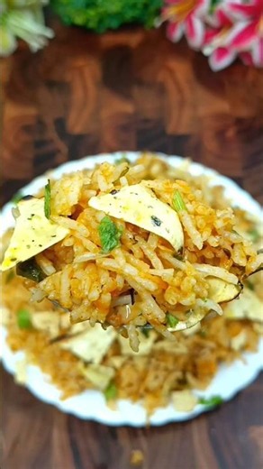 Onion Lemon Garlic Fried Rice Recipe🔥#shorts #friedrice #garlicrice #lemonrice #trending #viral