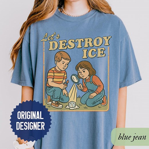 Let's Destroy Ice Shirt, Fuck ICE T-shirt, Subtle Abolish ICE Comfort Colors Tee, Pro Immigration Ally, Human Rights Anti Trump FDT Protest - Etsy