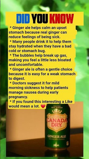 Some unknown benefits of Ginger Ale! 😮 See how beneficial it is for stomach problems or pregnancy.