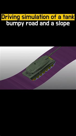 Driving simulation of a tank