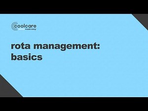CoolCare Masterclass - Rota Management - Basics - 17.09.2025