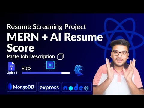 MERN + AI Resume Scorer Project | Upload Your PDF Resume & Get Instant Score! | MERN + AI Project