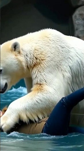 ⚠️ POLAR BEAR ATTACKS WOMAN AT ZOO! (GRAPHIC FOOTAGE) – Shocking Moment Caught on Camera #polarbear