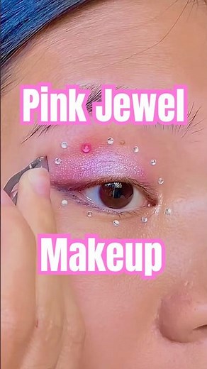 Pastel Pink Jewel Makeup Tutorial! 💖 #makeuptutorial #pink #makeup #pastelmakeup #viral