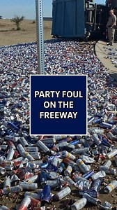 A dump truck tipped over, spilling White Claw cans all over the ground. The crash happened in Waddell near the Loop 303 and Northern Parkway. #whiteclaw #partyfoul #news #arizona #fox10phoenix | FOX 10 Phoenix