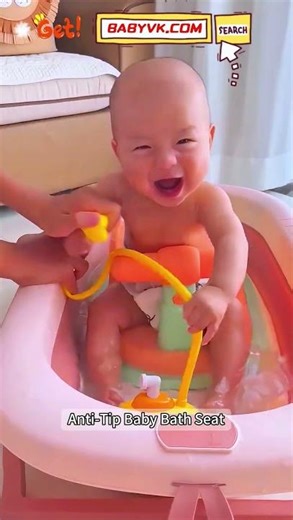 Anti-Tip Baby Bath Seat: Prevent Slips & Make Bathing Stress-Free #ParentingTips #BabyBath